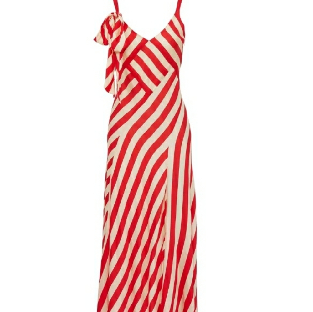 Sale Jill JILL STUART BOLD RED STRIPED MAXI DRESS
